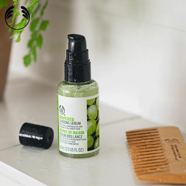 【THE BODY SHOP 美體小舖】葡萄籽修護美髮組(60MLx2+木梳)