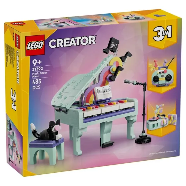 【LEGO 樂高】31392 音樂裝飾鋼琴與貓咪 積木 玩具