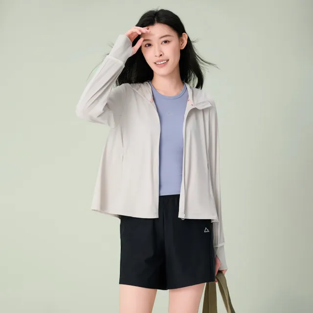 【GIORDANO 佐丹奴】女裝涼感抗UV連帽防曬外套 G-motion Anti-UV系列(15 銀雪灰)