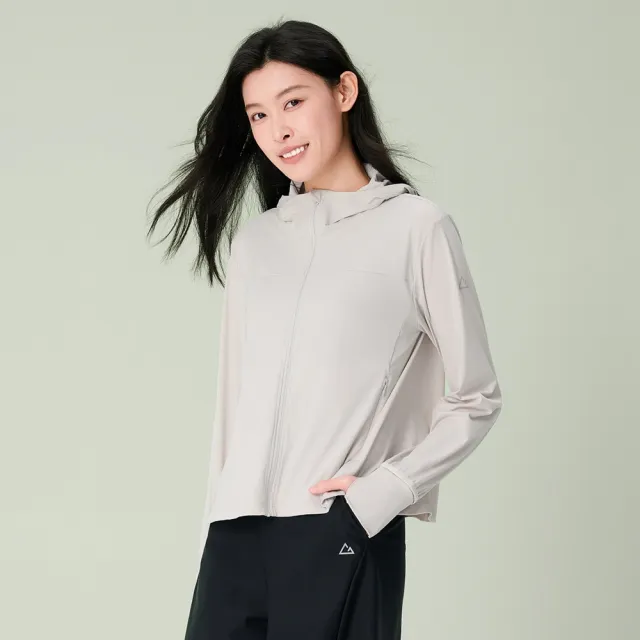 【GIORDANO 佐丹奴】女裝涼感抗UV連帽防曬外套 G-motion Anti-UV系列(15 銀雪灰)
