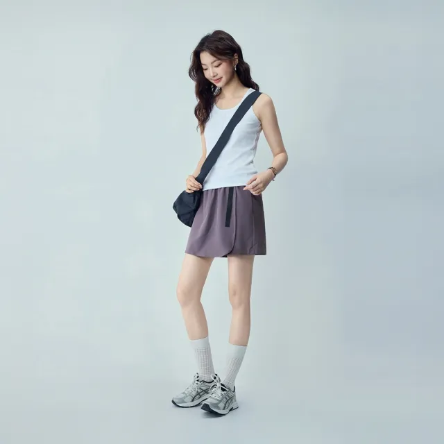 【GIORDANO 佐丹奴】女裝高彈力機能鬆緊腰短褲裙(多色任選)