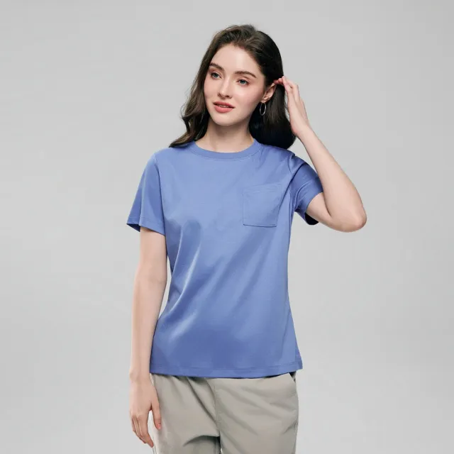 【GIORDANO 佐丹奴】女裝抗皺口袋短袖T恤 Liquid Touch系列(多色任選)