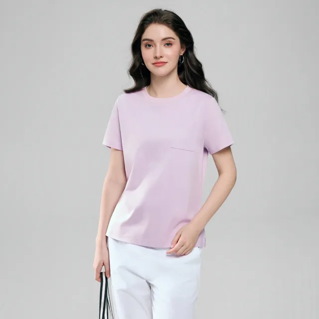 【GIORDANO 佐丹奴】女裝抗皺口袋短袖T恤 Liquid Touch系列(多色任選)