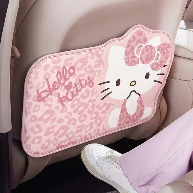 【SANRIO 三麗鷗】豹紋凱蒂貓汽車椅背防踢墊 椅背防護墊 (Hello Kitty)