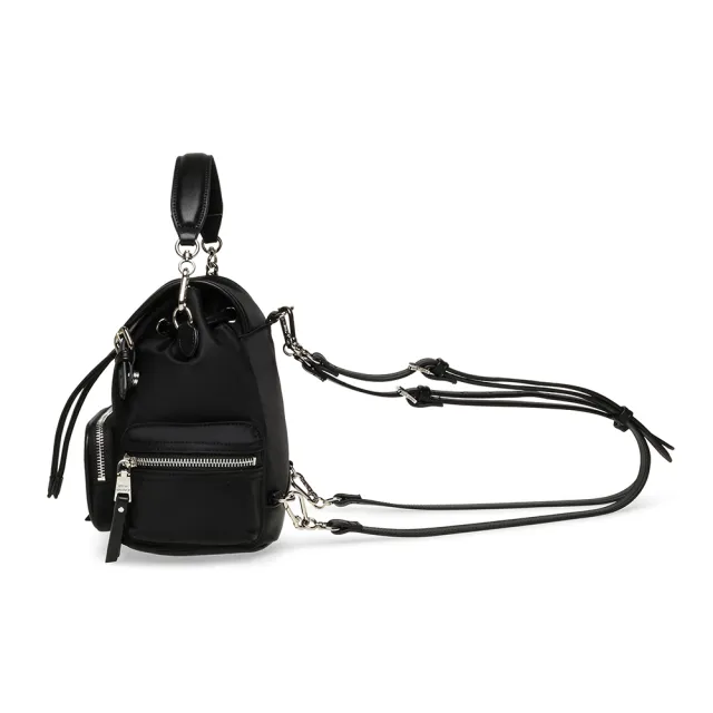 【steve madden】多口袋機能尼龍束口翻蓋後背包 BDRIFT-N(黑色)