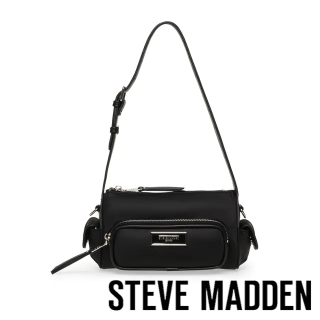 【steve madden】率性工裝風尼龍雙側口袋兩用包 BJORDI-N(黑色)