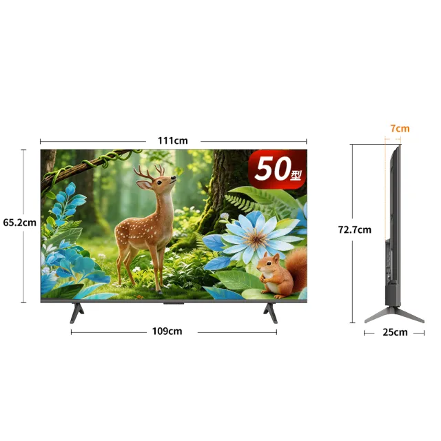 SKYWORTH 創維】50型4K LED Google TV聯網顯示器(50G6600K) - momo購物