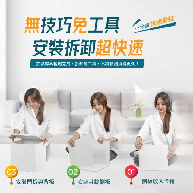 【FL 生活+】8入組 第二代超耐重快裝式系統組合收納櫃 無限延伸 SGS檢驗 歐盟E0級板材(組合櫃 電視櫃)
