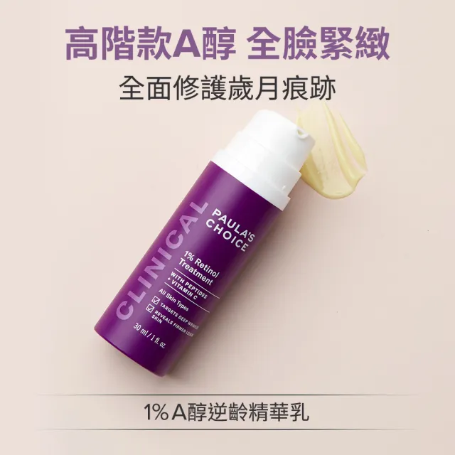 即期品【PAULA’S CHOICE 寶拉珍選】1％A醇逆齡精華乳30ml 2入組
