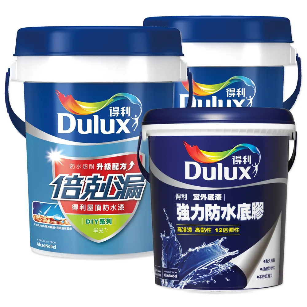 【得利】組合  倍剋漏屋頂隔熱防水漆 沁涼藍含兩桶 L10+一桶A930防水底膠