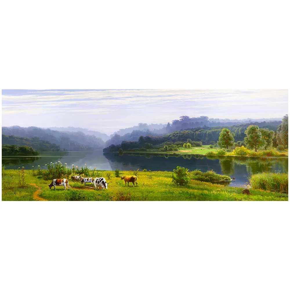 【御畫房】秘境之三 國家一級畫師手繪油畫60×120cm(VF-51)