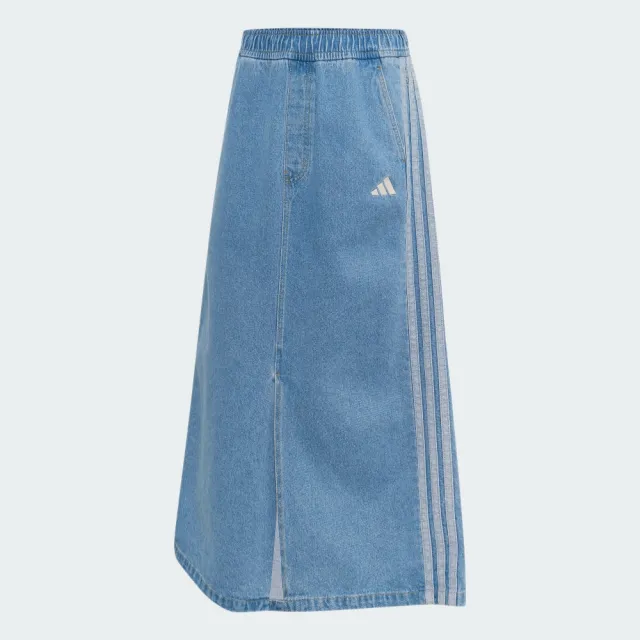 【adidas 愛迪達】運動 休閒 長裙 女裙 ST DNM WSH SK(KV0622)