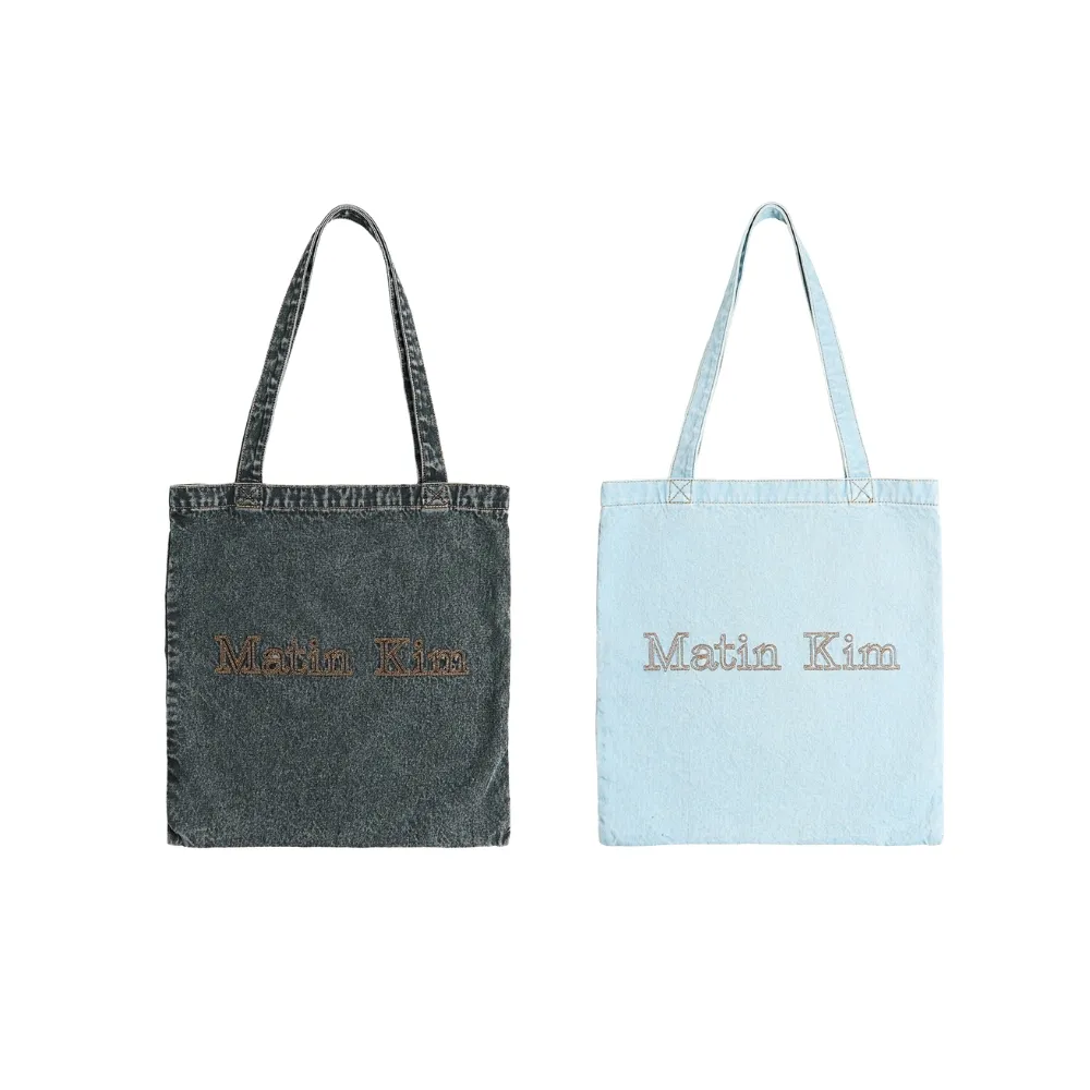 【MATIN KIM】官方旗艦 MATIN縫線設計丹寧環保袋(多款任選)