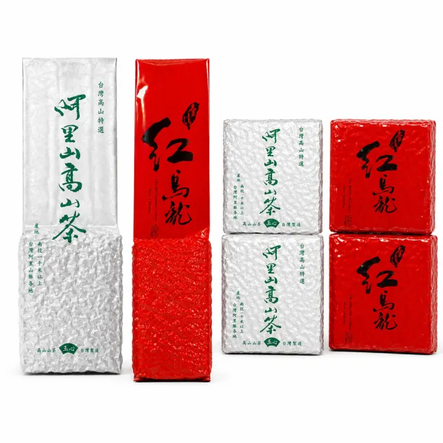 【台灣茶葉產銷協會】紅烏龍3包+阿里山烏龍3包 雙茶6入組|150g/包 共900g