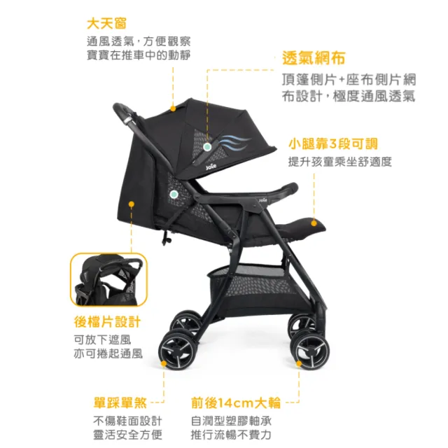 【Joie】Fluri單向輕量手推車(嬰兒推車/輕便手推車/秒收折)2026新升級/momo獨家