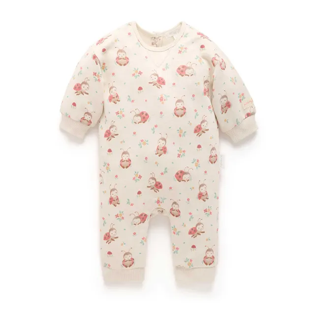 【Purebaby】澳洲有機棉 嬰兒連身裝 2色可選(新生兒 保暖服)
