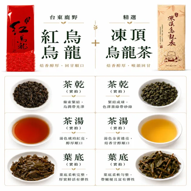 【台灣茶葉產銷協會】紅烏龍4包＋凍頂烏龍茶4包 雙茶8入組｜150g/包 共1200g