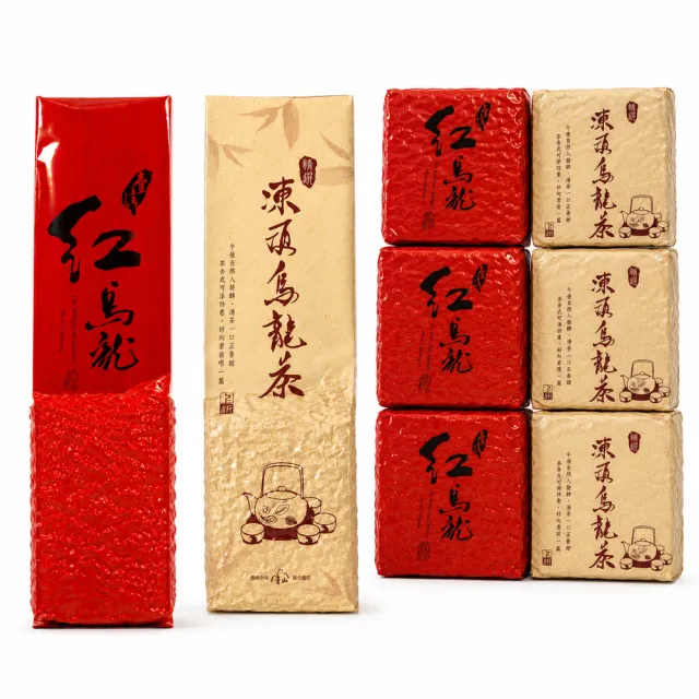 【台灣茶葉產銷協會】紅烏龍4包+凍頂烏龍茶4包 雙茶8入組|150g/包 共1200g