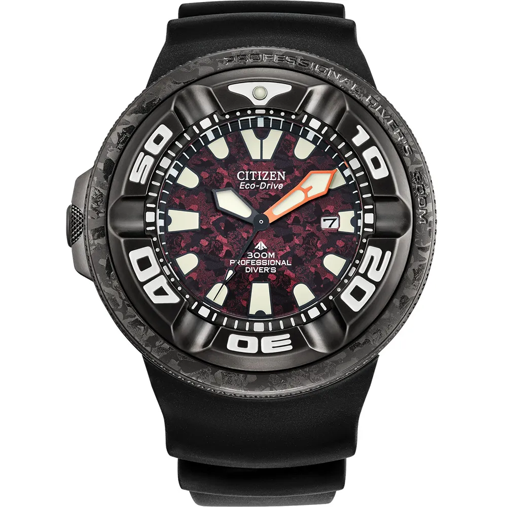 【CITIZEN 星辰】PROMASTE系列 哥吉拉聯名款 光動能潛水腕錶/48.2mm(BJ8056-01E / BJ8059-03Z)