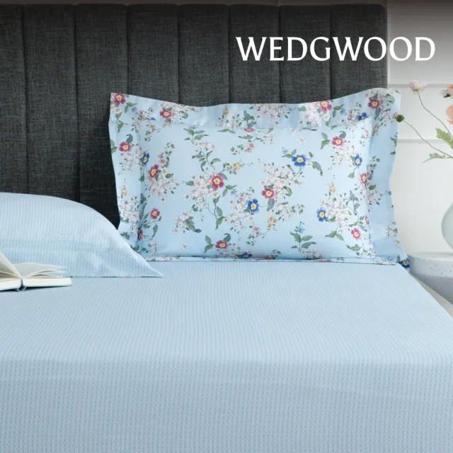 【WEDGWOOD】經典印花床包枕套三件組 加大(天絲/純棉任選)