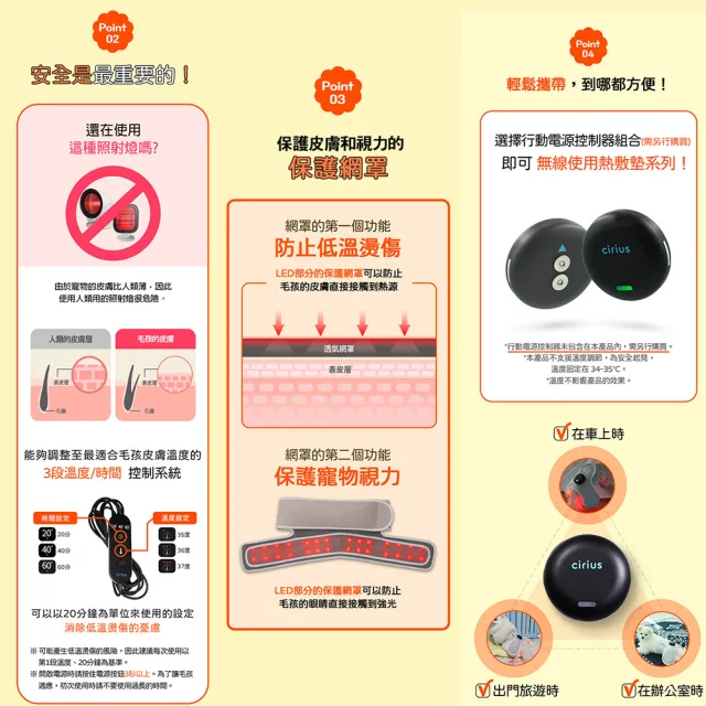 Cirius pet 近紅外線寵物關節熱敷墊Pro 加長版