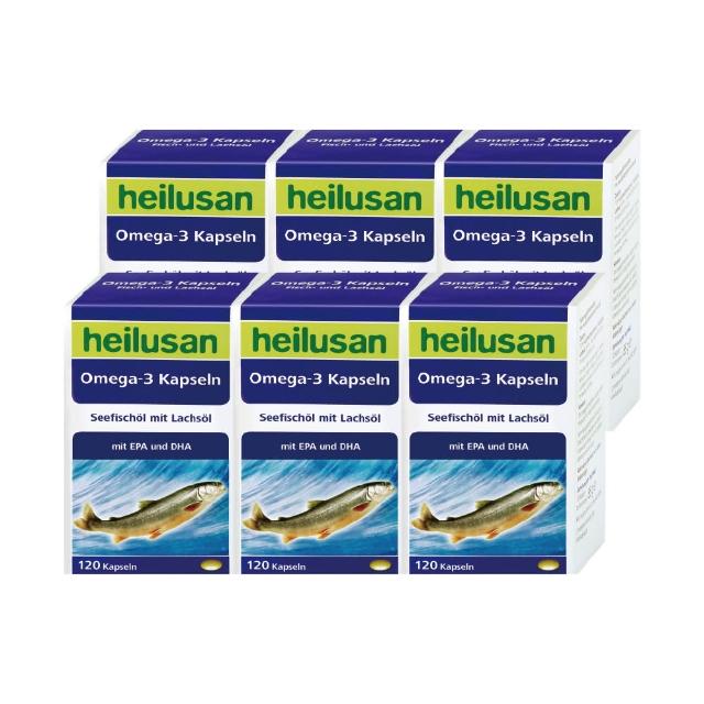 【Heilusan 好立善】純淨深海鮭魚油6入組(共720粒、TG型、小分子好吸收)