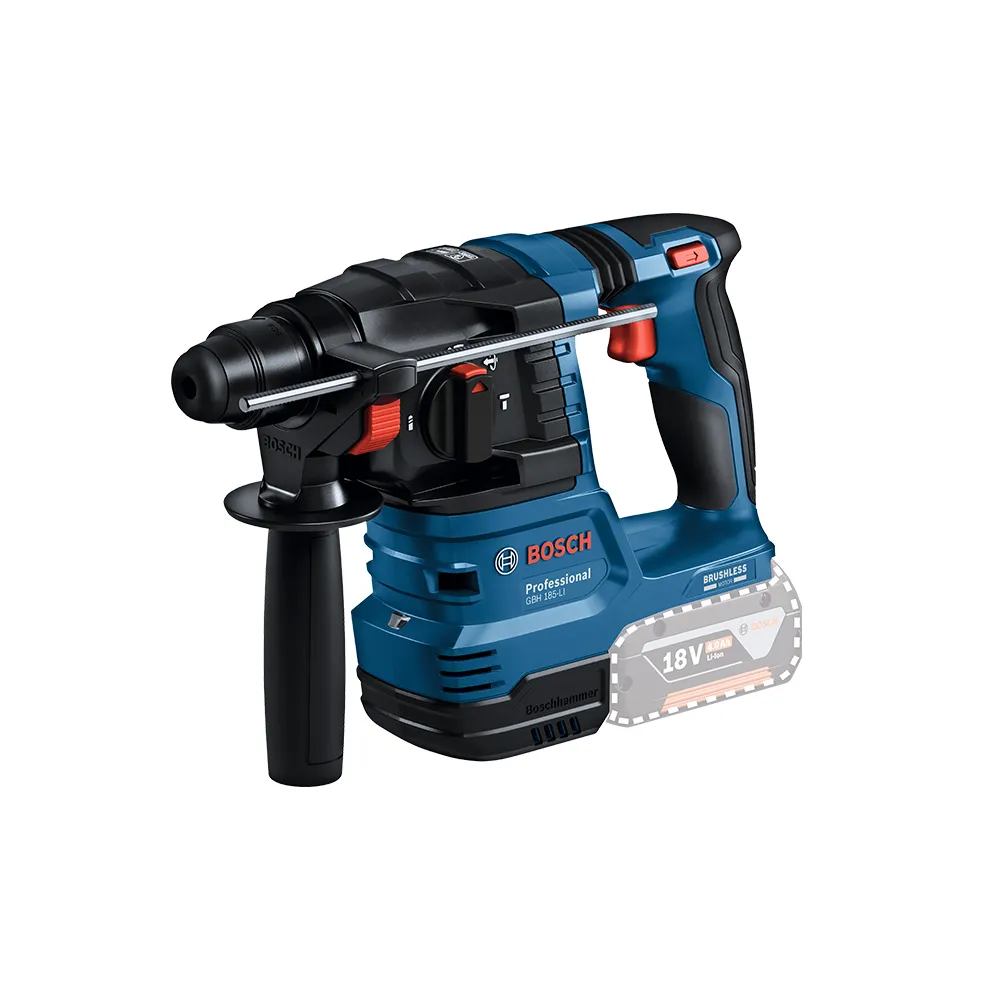 【BOSCH 博世】18V鋰電免碳刷四溝免出力鎚鑽_空機(GBH 185-LI solo)
