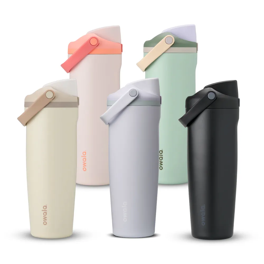 【Owala】Freesip Sway不鏽鋼專利雙飲口吸管手提水壺｜890ml/30oz(彈蓋/保溫杯/隨行杯/運動水壺)