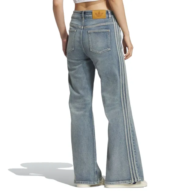 【adidas 愛迪達】修身 牛仔褲 水洗喇叭褲 CRFT FLAIR PANT 女 - KT3173