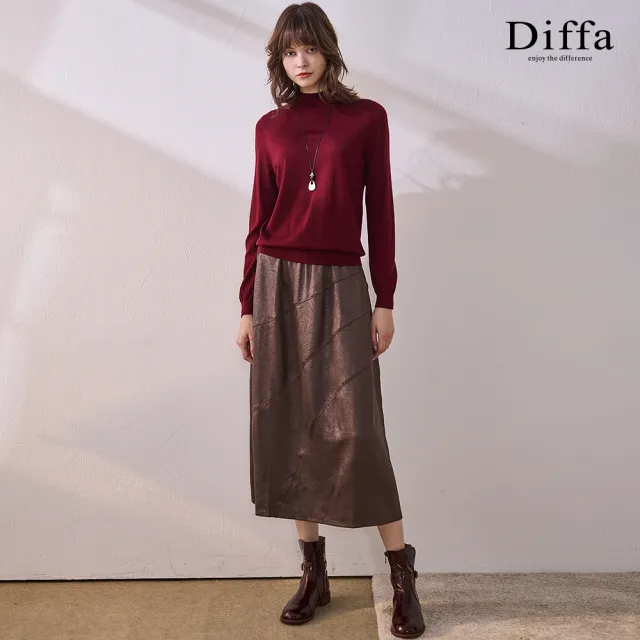 【Diffa】半高領毛衣-女