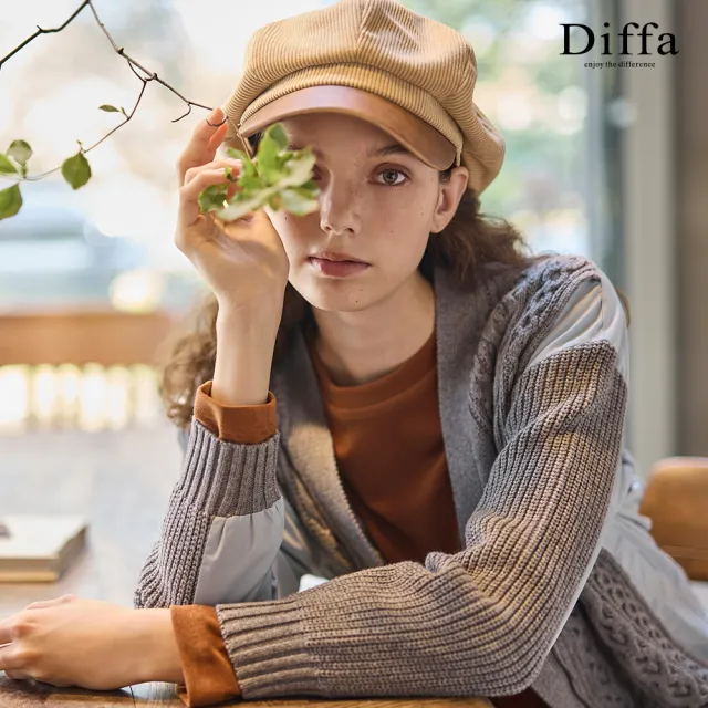 【Diffa】簡約ART電繡針織衫-女
