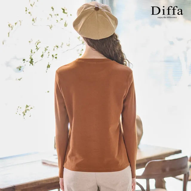 【Diffa】簡約ART電繡針織衫-女