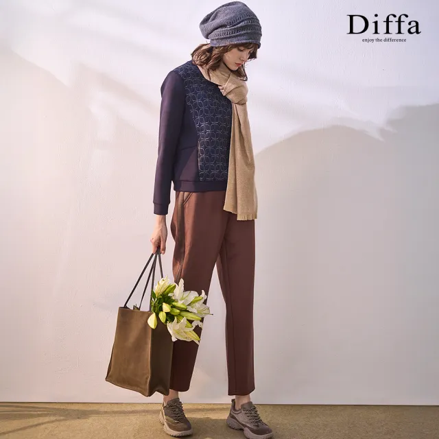【Diffa】鬆緊腰長褲-女