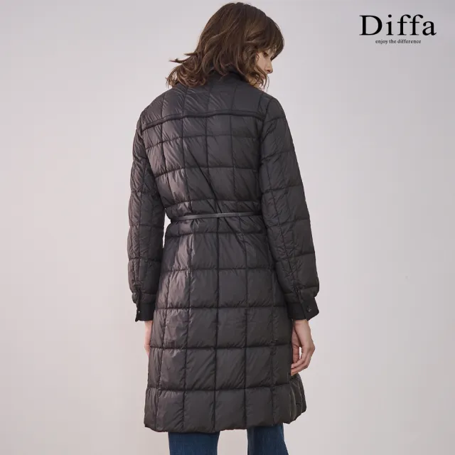 【Diffa】長版車格羽絨外套-女