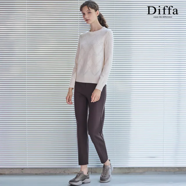 【Diffa】愛心亮片緹花毛衣-女