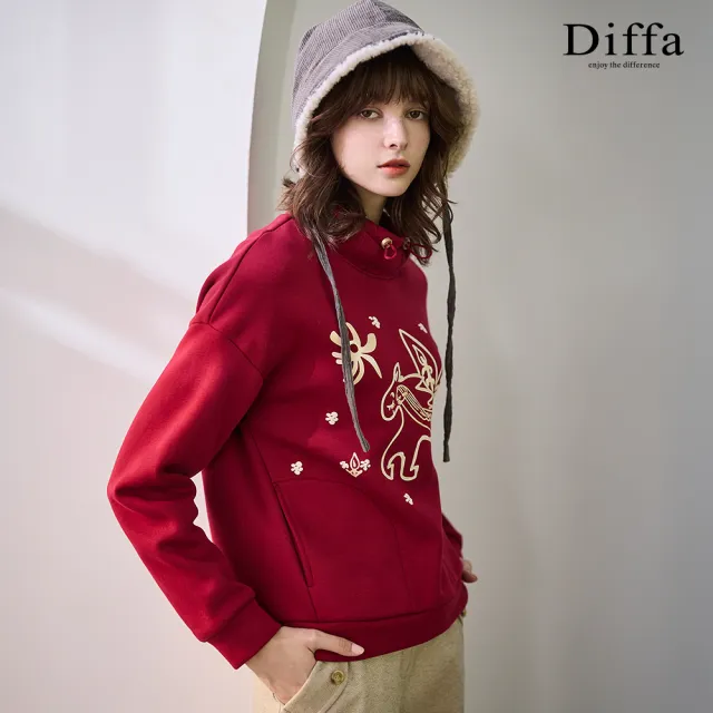 【Diffa】奔跑的太陽和天使小馬高領保暖針織衫-女