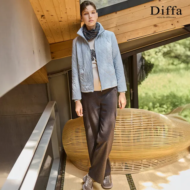 【Diffa】鳶尾花貼布繡針織衫-女