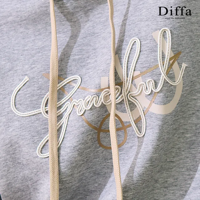 【Diffa】graceful繩股繡連帽針織衫-女