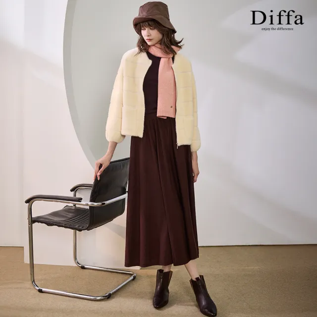 【Diffa】簡約立領針織衫-女
