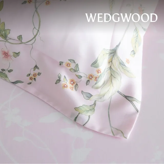 【WEDGWOOD】天絲純棉印花床包枕套 雙人三件組/單人任選｜60支300織