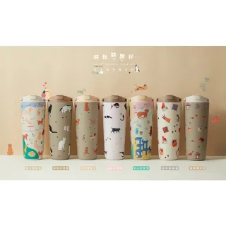【Titanium 鈦造】純鈦跳跳杯 跳跳愛畫畫 毛小孩日常系列 800ml (鈦保溫杯 台灣鈦杯 環保杯 隨行杯)