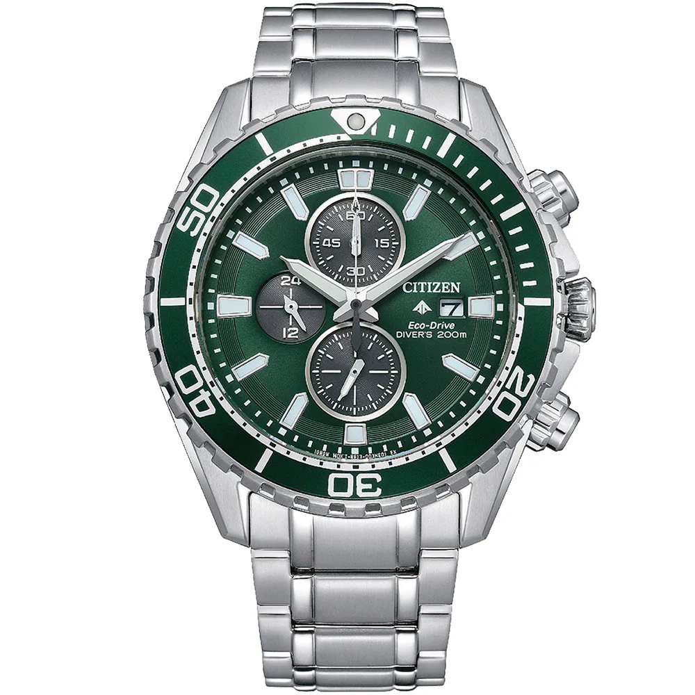 【CITIZEN 星辰】PROMASTER系列 光動能三眼計時潛水錶/44.5mm(CA0820-50X)