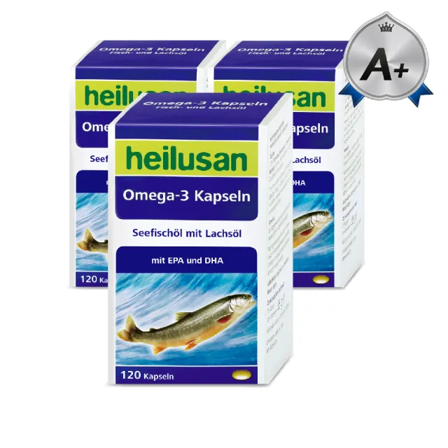 【Heilusan 好立善】純淨深海鮭魚油120粒3盒組(Omega3EPA+DHA小分子蒸餾 無重金屬TG型)