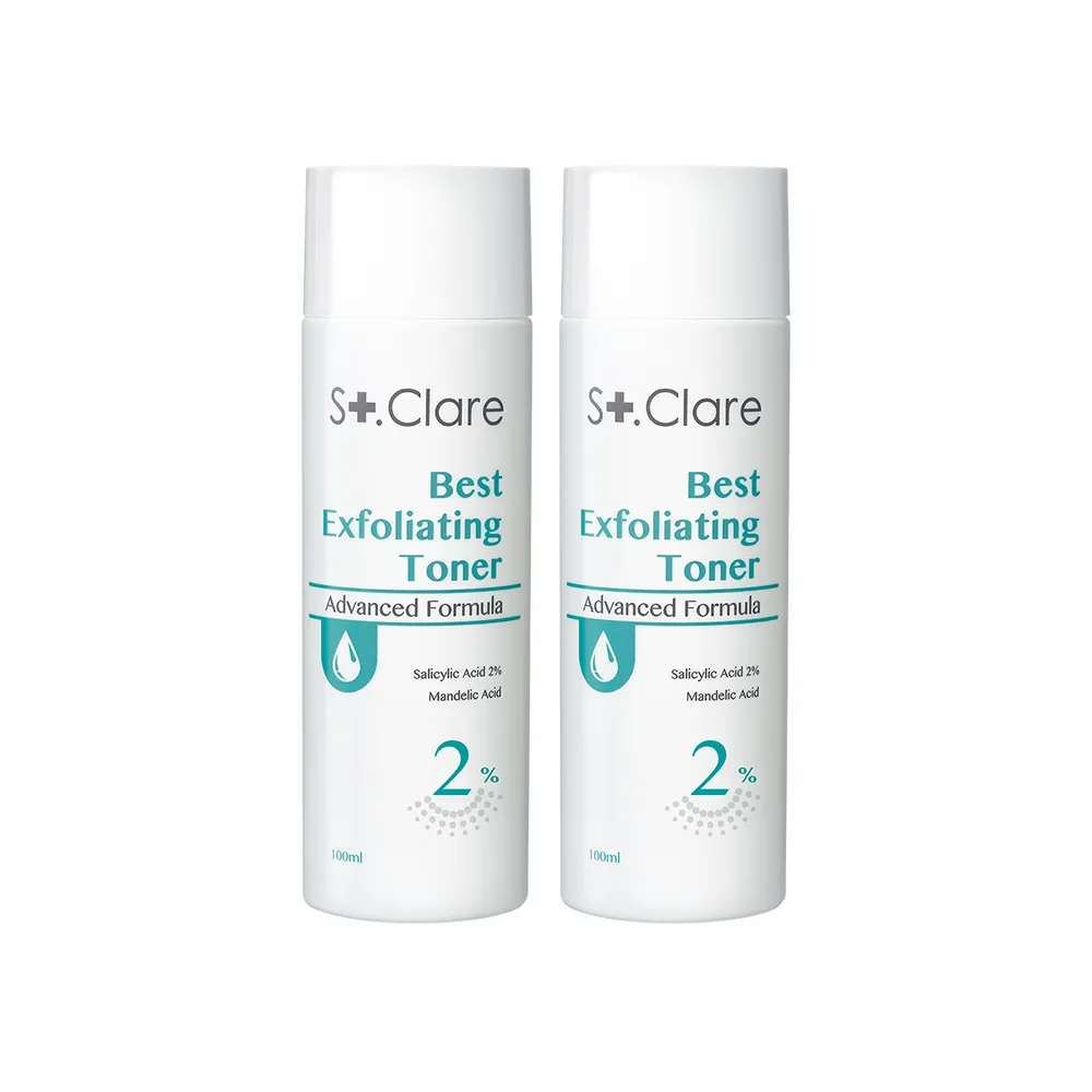 【St.Clare 聖克萊爾】2%水楊酸淨痘水精華100mlx2入(淨油抗痘/代謝粉刺)