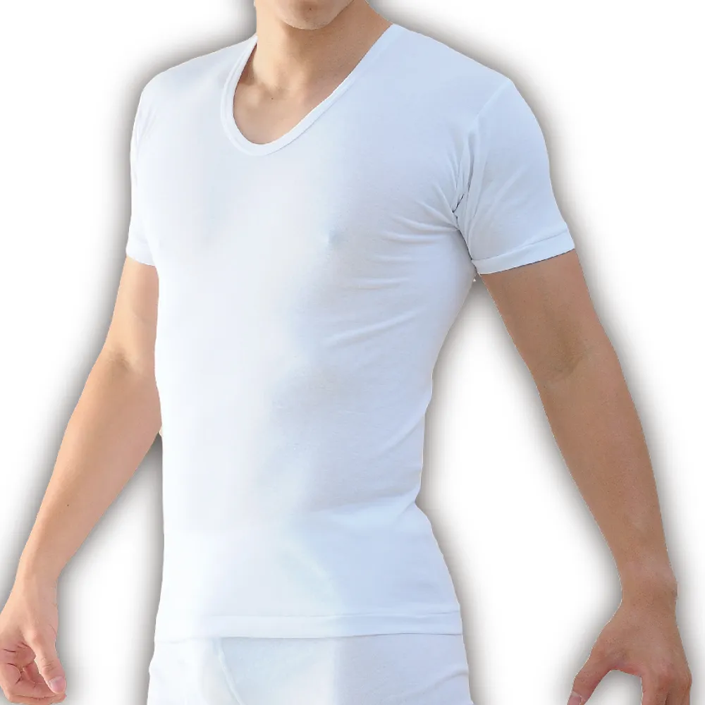 【PROMAN 豪門】速乾棉男U領內衣-大廠出品M1135(透舒肌 /吸排男內衣/保證原廠)