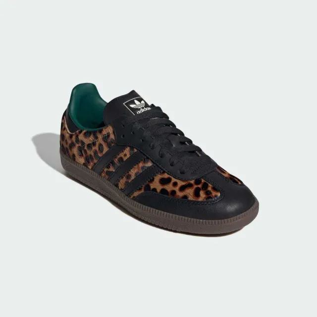 【adidas 愛迪達】Samba Og W 女 運動休閒鞋 德訓鞋 豹紋 馬毛鞋面 舒適 棕 黑(JI2735)