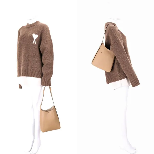 【TORY BURCH】Romy Hobo 鈕扣金屬標誌鵝卵石紋牛皮手提 肩背流浪包-小款(3色 TB 真皮 通勤包)