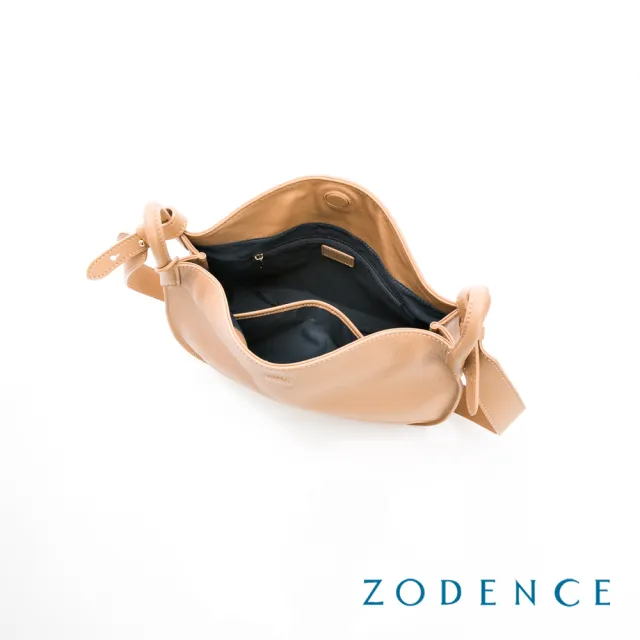 【ZODENCE 佐登司】VESPER進口真皮斜背馬鞍包-大-多色 (側背包/郵差包)
