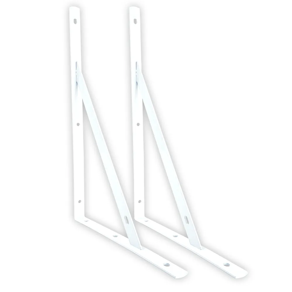 【職人生活網】2入 185-LR12LW 置物架 固定三角架 L架 造型三角架 白色三角架(12吋木板架 L型支架)