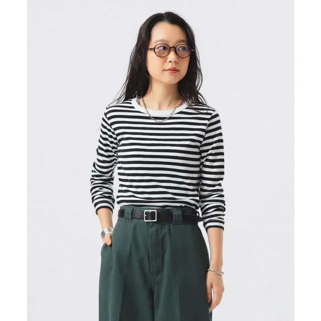 【BEAMS】官方旗艦館 BEAMS BOY / 女裝 經典 1cm 條紋 T恤